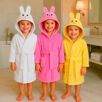 روب أطفال بقبعة شكل أرنب