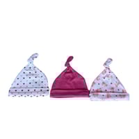 طقم قبعات أطفال حديثي الولادة – 3 قطع قطنية ناعمة...