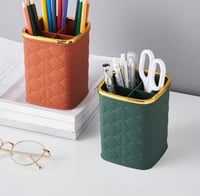 حامل أقلام ومنظم مكتبي فاخر بتقسيم داخلي