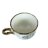 طقم فناجين شاي بورسلان مزخرف مع صحون