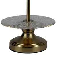 مصباح طاولة فاخر بتصميم مبتكر مع رف كريستالي