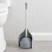 سلاكة حمام بلاستيكية مع حامل عملي – رمادي