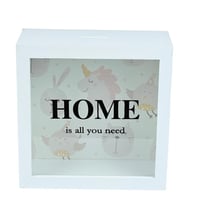 حصالة خشبية بتصميم ديكوري