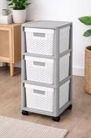 وحدة ادراج تخزين بعجلات ثلاث طبقات