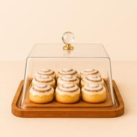 حافظة حلى بغطاء زجاجي ومقبض كريستالي