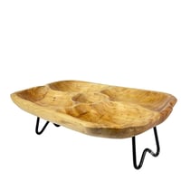 وعاء تقديم ديكور خشبي طبيعي