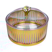 علبة تقديم اكريلك بغطاء مزخرف