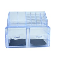 منظم مكياج أكريليك شفاف متعدد الأقسام والأدراج