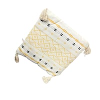 وسادة -خداديات منسوجة بنقشة هندسية مع شرابات