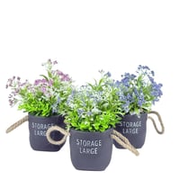 نباتات صغيرة من البلاستيك الاصطناعي زهرة وهمية في...