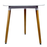 طاولة دائرية مودرن بأرجل خشبية