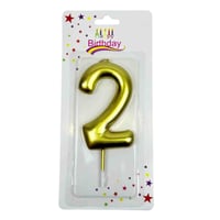 شمع أرقام ذهبي لعيد الميلاد