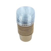 أوعية طعام ورقية بغطاء شفاف – بني كرافت 25 قطعة