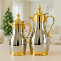 طقم دلال ضيافة فاخرة بلمسات ذهبية – مقاسين 0.5 لتر...