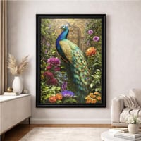 لوحة الطاووس الملكي بتصميم فني فاخر