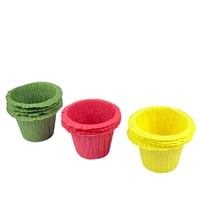 أكواب ورقية مخرمة للكب كيك – ألوان متعددة