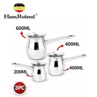 طقم ركوة قهوة ستانلس ستيل-3قطع-Hausroland