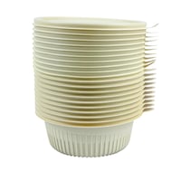 علبة تخزين طعام بلاستيكية بغطاء – لون أصفر باستيل