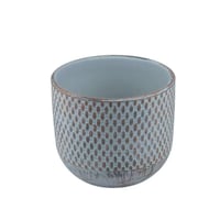 أصيص نبات بنقشة فنية ريفية