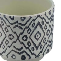 أصيص سيراميك بنقشة هندسية