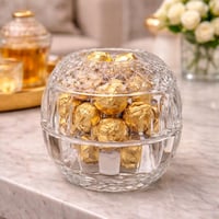 علبة كريستال فاخرة لتقديم المكسرات والحلويات