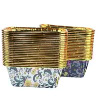 قوالب ورقية مزخرفة ببطانة ذهبية 20 قالب