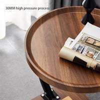 طاولة خدمة جانبية دائرية محمولة بتصميم عصري وقاعدة...