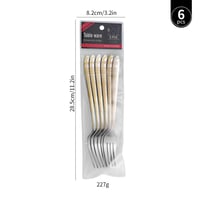 طقم شوك فاخر مطلي بالذهب – 6 قطع –