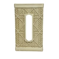 علبة مناديل مستطيلة بنقشة قماشية أنيقة