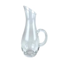إبريق زجاجي شفاف بتصميم منحني أنيق