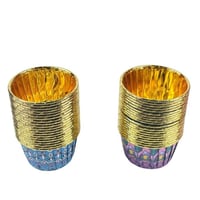 أكواب تقديم ورقية مزخرفة ببطانة ذهبية