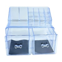 منظم مكياج أكريليك شفاف متعدد الأقسام والأدراج