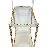 عربة ضيافة فاخرة بطابقين – أكريليك وخشب طبيعي