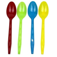 ملاعق بلاستيك متعددة الألوان – 24 حبة