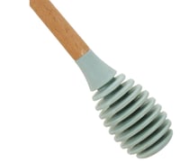 ملعقة عسل سيليكون بيد خشب