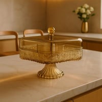 طبق مكسرات بغطاء