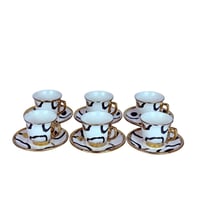 طقم اكواب مزخرفة - 12 قطعة