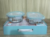 طقم حافظات طعام زجاجية فاخرة