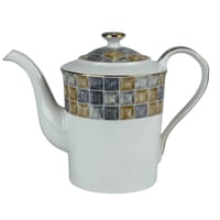 طقم شاي سيراميك فاخر بزخارف مربعة