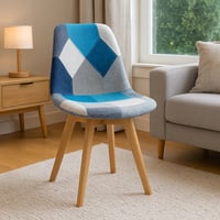 كرسي باتشورك عصري بدرجات الأزرق والرمادي