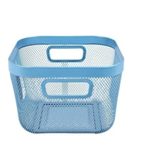 سلّة تخزين شبكية كبيرة بمقبض، مقاس 28 سم- اسود