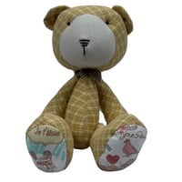 دب قماشي ديكوري بطابع فرنسي