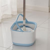 دلو وعصا تنظيف أرضيات مع ممسحة دائرية دوارة