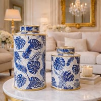 طقم فازات سيراميك بنقشة الموزاييك الملونة