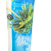 منشفة شاطئية بطباعة نخيل وجزيرة – قطن ناعم وعالي ا...