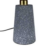 مصباح طاولة بتصميم حجري وغطاء مخروطي