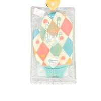 ليفة استحمام ناعمة بنقشة قلوب وألوان باستيل