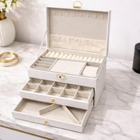 صندوق تنظيم المجوهرات الفاخر متعدد الادراج
