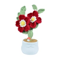 زهور حياكة يدوية