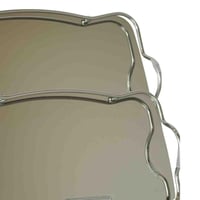 طقم صواني تقديم استيل فضي أنيق (قطعتان)